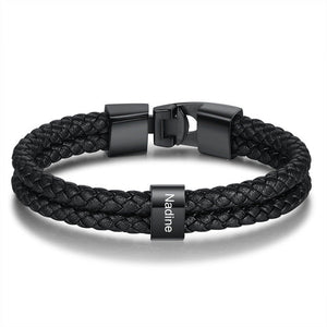 One bead bracelet black