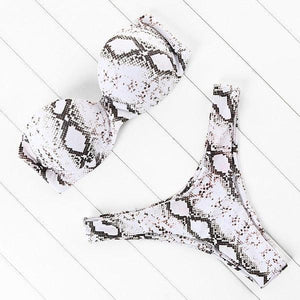 Grey Snakeskin Print