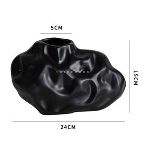 Black stone vase small