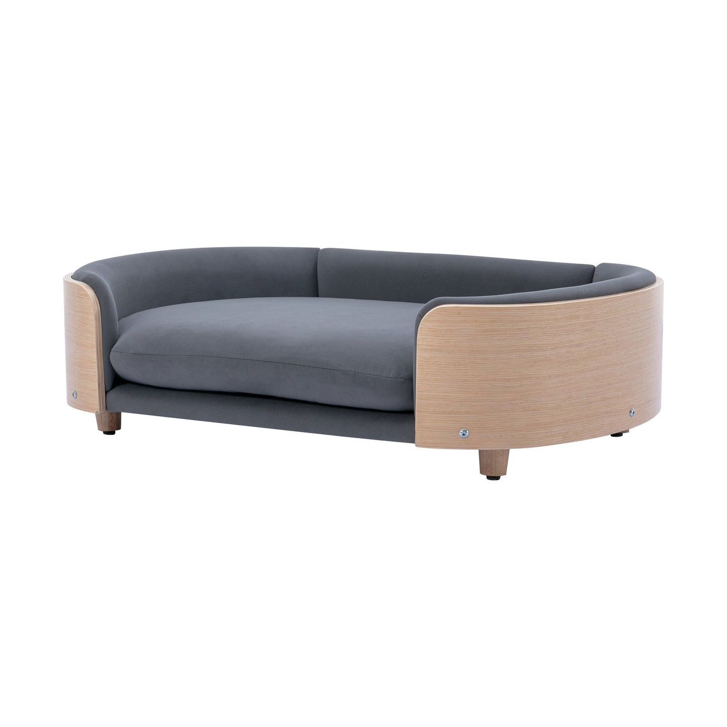 Scandinavian Style Elevated Dog Bed Pet Sofa with Solid Wood Legs and