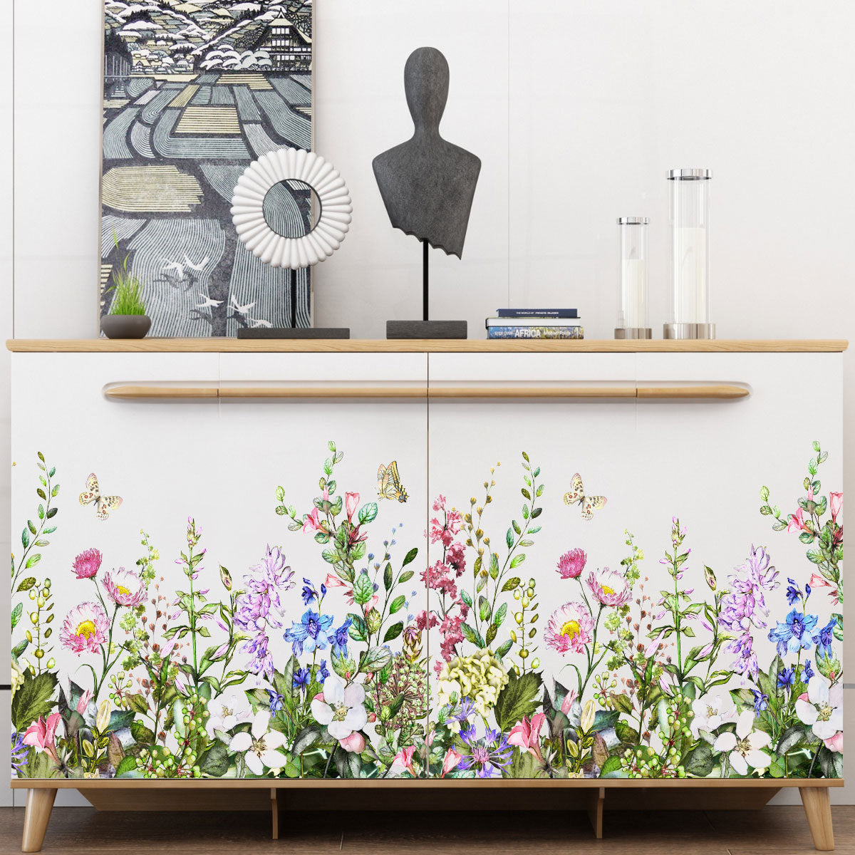 Plant Flower Creative Loop Multiple Collage Wall Stickers