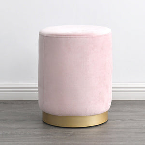 Round Stool Pink Flannel