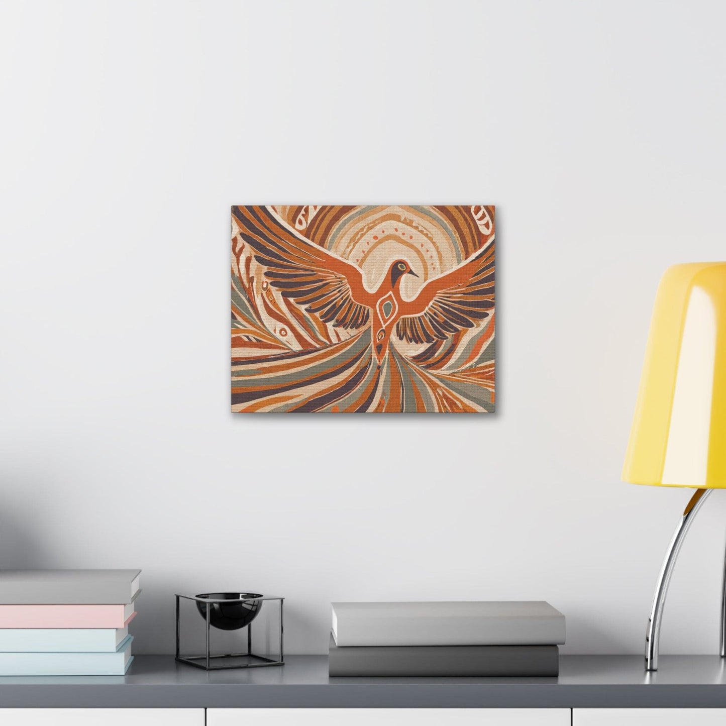 Canvas Wall Art Decor - Dove Art Rust Brown