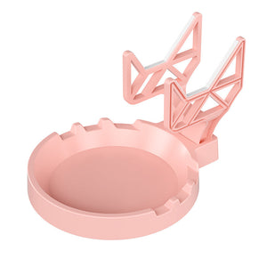 Pink bracket upholstered