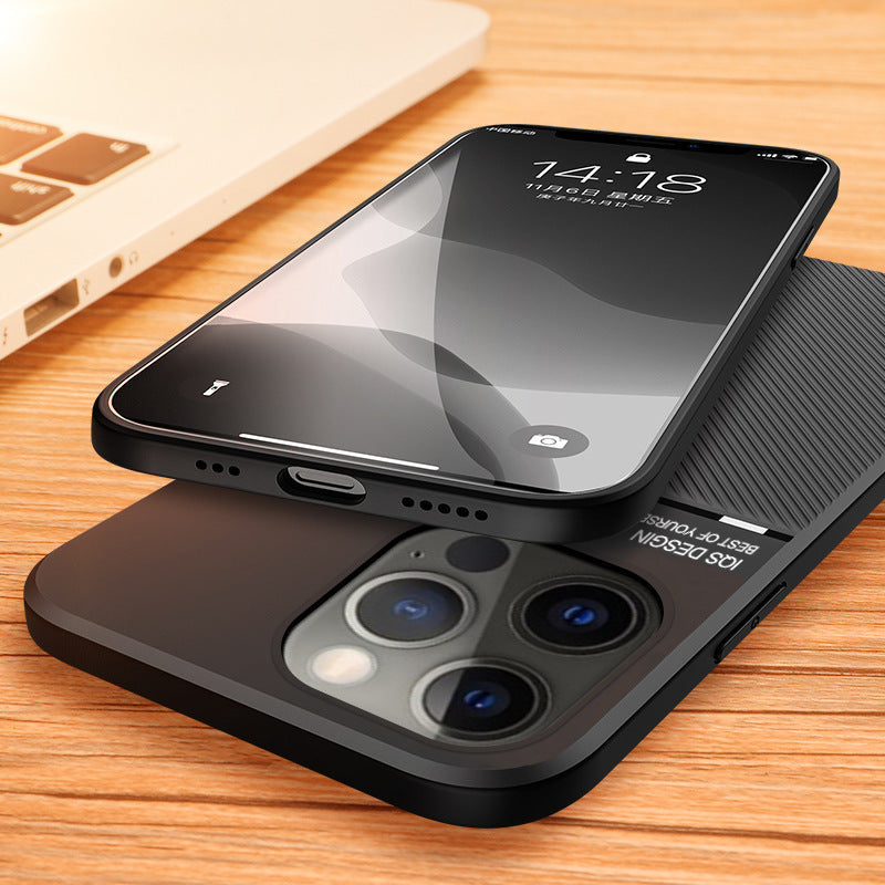 Built-in Magnetic Frosted Shockproof Phone Case