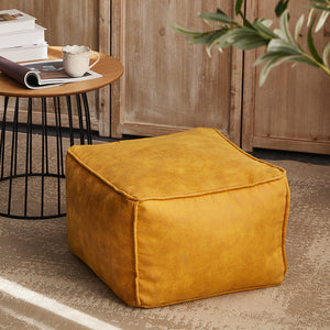 Golden Yellow Square Stool