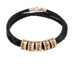 Rose gold black rope