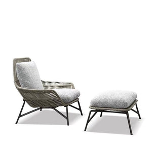 Single sofa and foot khaki