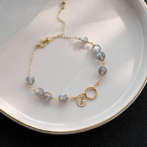 Grey Moonlight Letter Bracelet