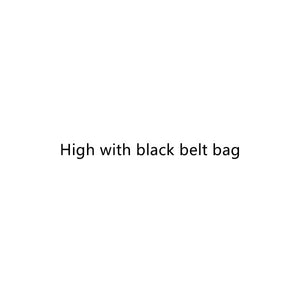 High with black belt bag
