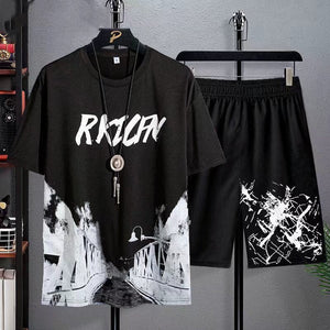 Rail shorts suit black