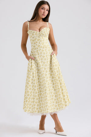 Yellow background and yellow flowers