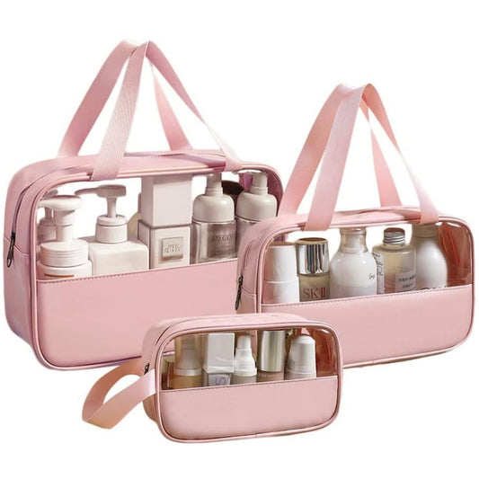 Travel Toiletry Organizer Bag Set of 3 – Pink