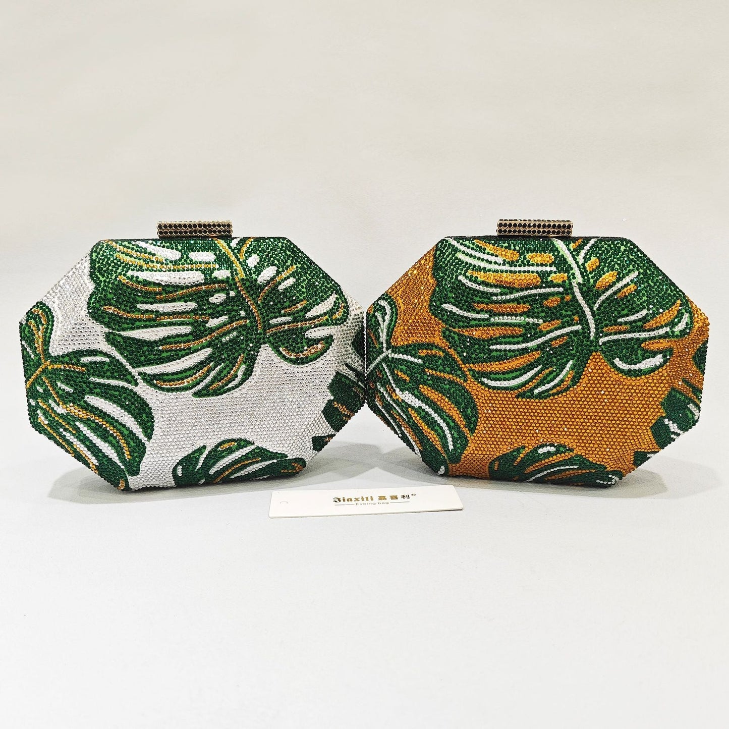 Green Leaf Hot Diamond Bag Dinner Handheld Bag Chain