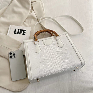 beige handbag