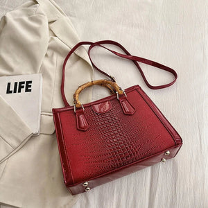 red handbag