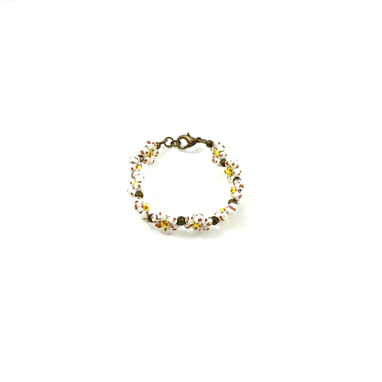 Ceramic Daisy Chain Bracelet