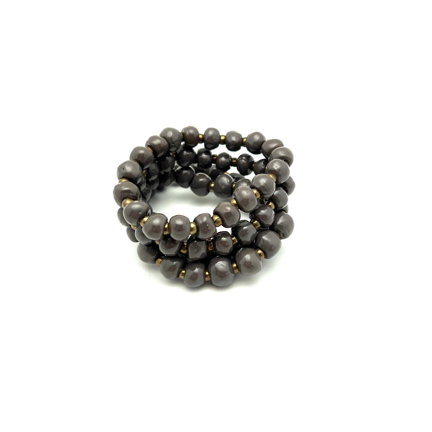 Simple Ceramic Bracelet- Gray Earth