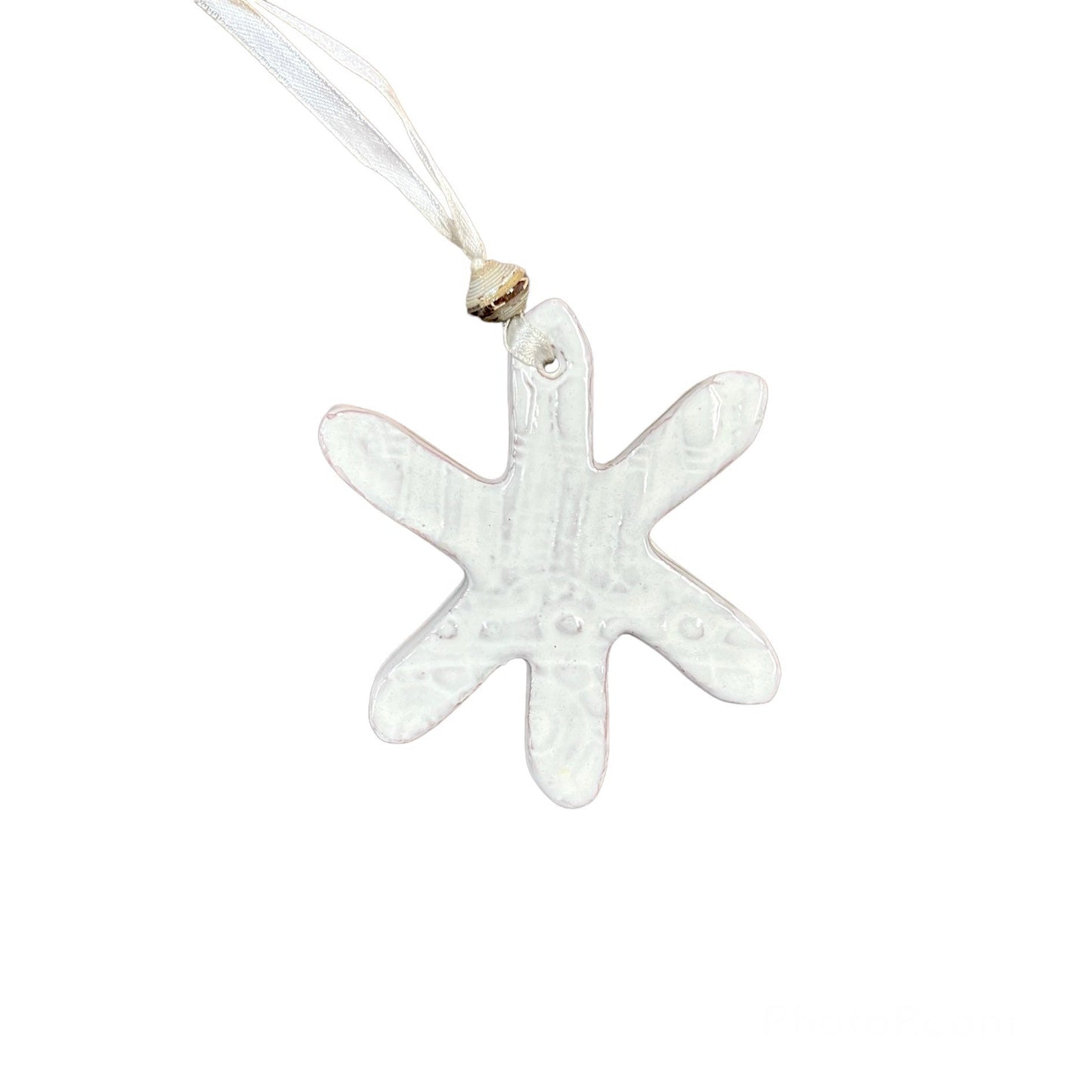 Ceramic White Snowflake Ornament