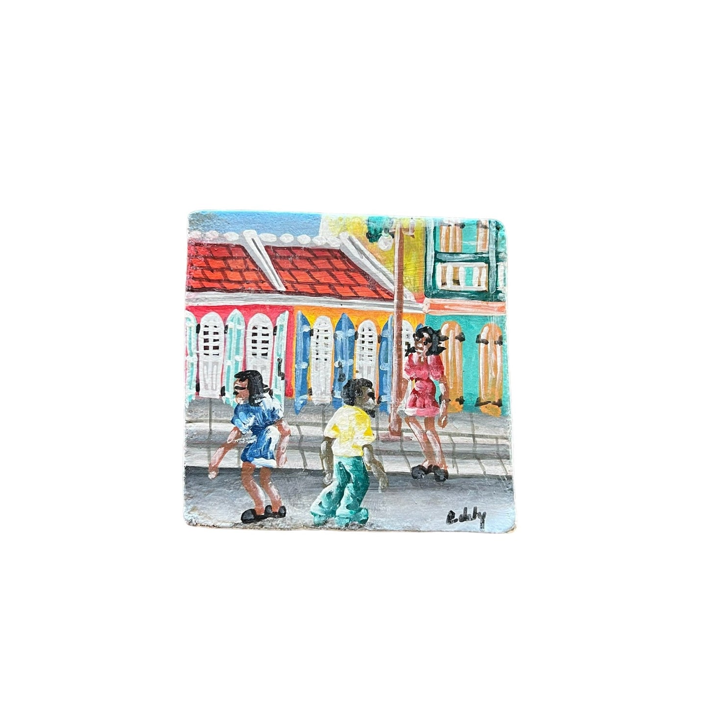 Eddy André Tiny Painting On Plaster #2