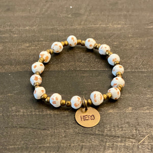 Distressed White- Smaller Beads