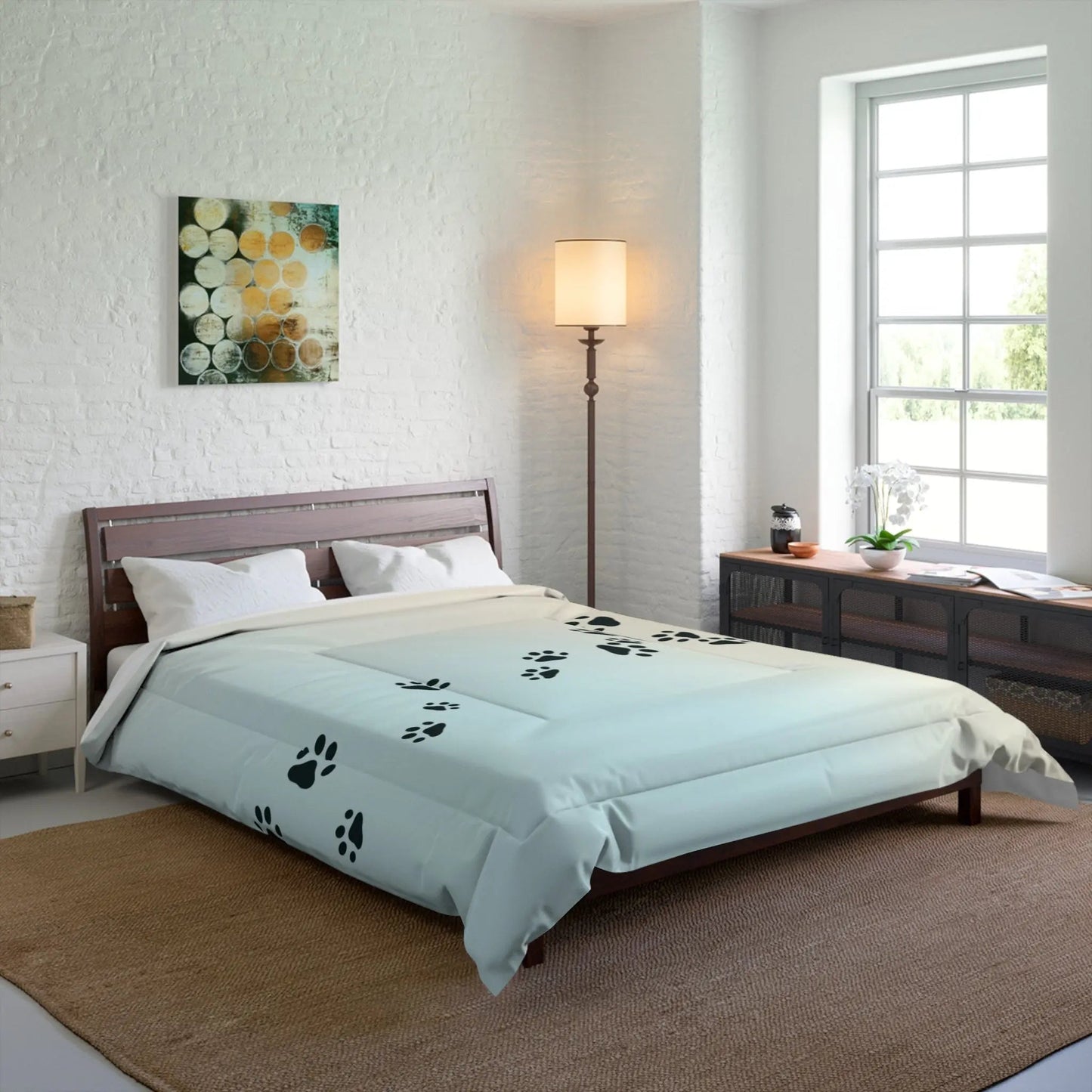 Kitty Tracks Comforter - Cozy Pet Lover Bedding