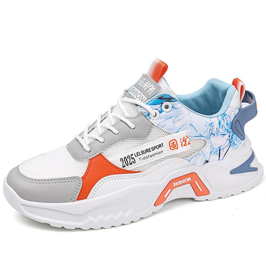 Mesh height increasing dad shoes, spring new styles for teenagers, internet celebrities, trendy men's shoes, running breathable
