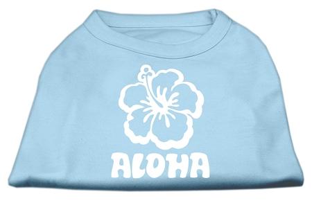 Mirage Pet Products 51-141 MDBBL Aloha Flower Screen Print Shirt Baby
