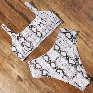 Grey Snakeskin Print