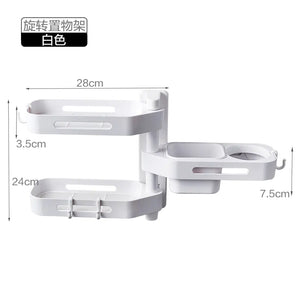 Rotating Hair Dryer rack White