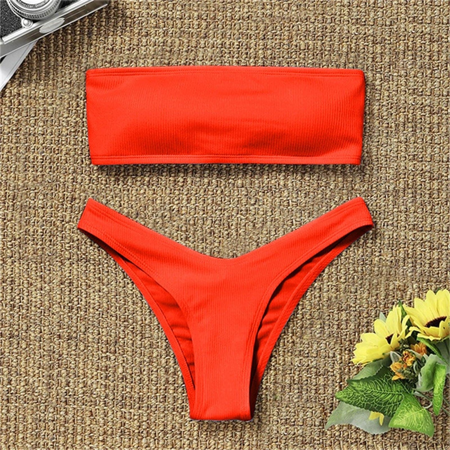 Women's Bikini High Waist Tummy Control Two Piece Swimsuit Swimwear Girl Beach Bathing Suit Woman Fashion Swimwear Padded High Waist Cheeky Bathing Suit